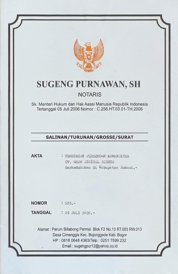 Akta Pendirian CV